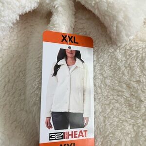 32 Degrees Women's Cream Teddy Jacket